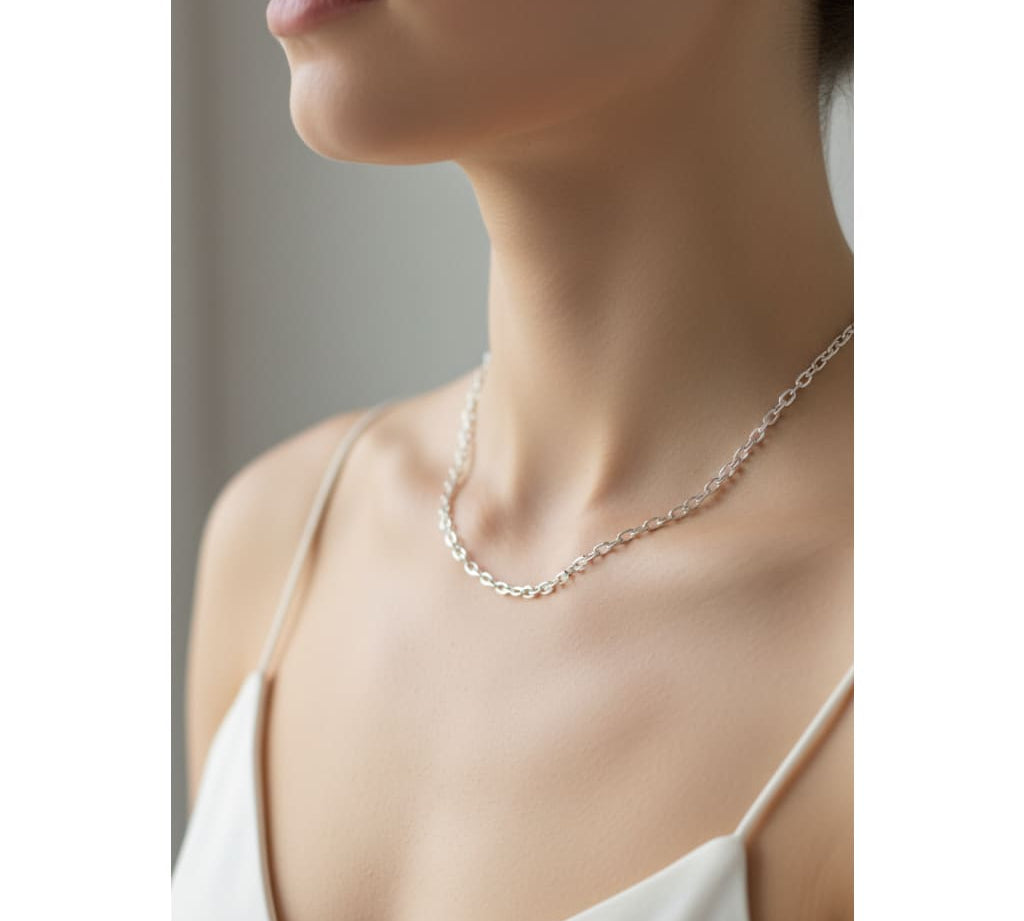Fancy Link Silver Chain in 925 Sterling Silver
