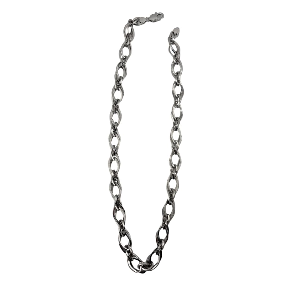 Fancy Rope Link Silver Chain 925 Silver (20 Inch, 24g)