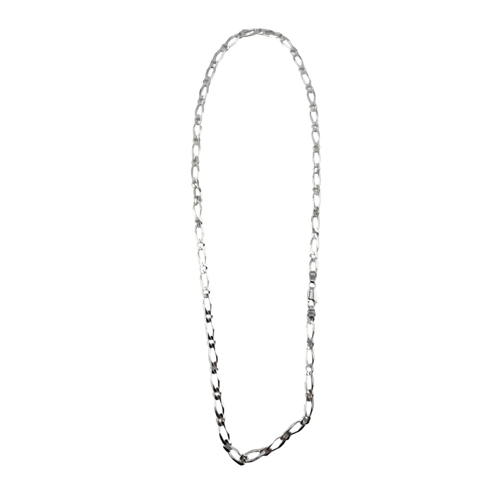 Figaro Silver Chain 925 Sterling Silver (22 Inch, 34g)