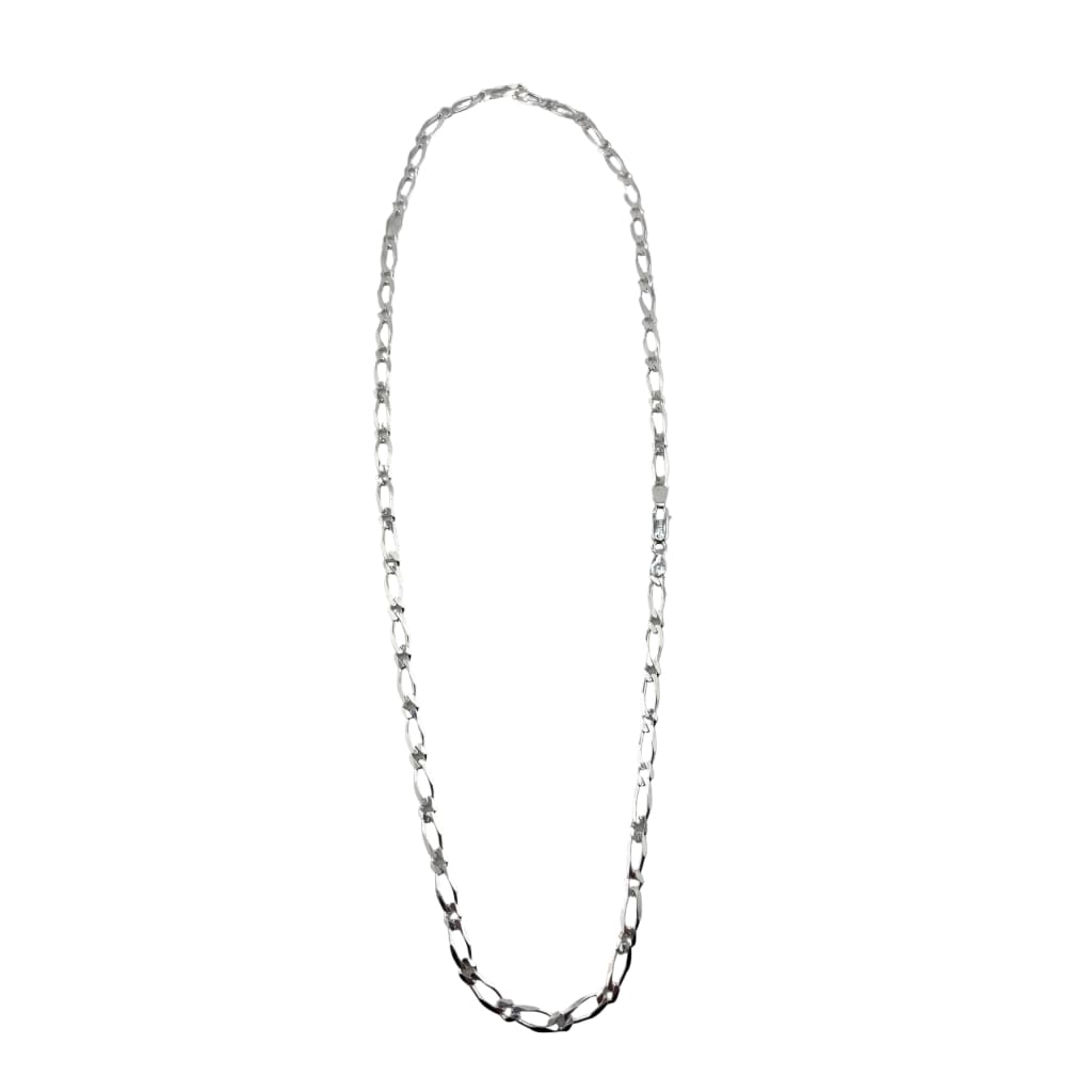 Figaro Silver Chain 925 Sterling Silver (24 Inch, 36g)