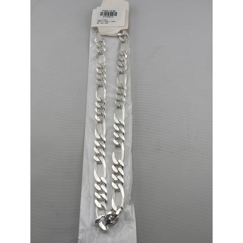 Figaro Silver Chain in 925 Sterling Silver | Italian Link Necklace