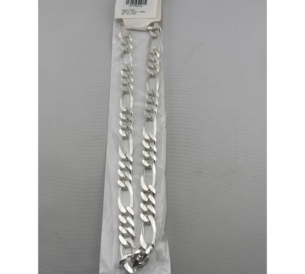 Figaro Silver Chain in 925 Sterling Silver | Italian Link Necklace