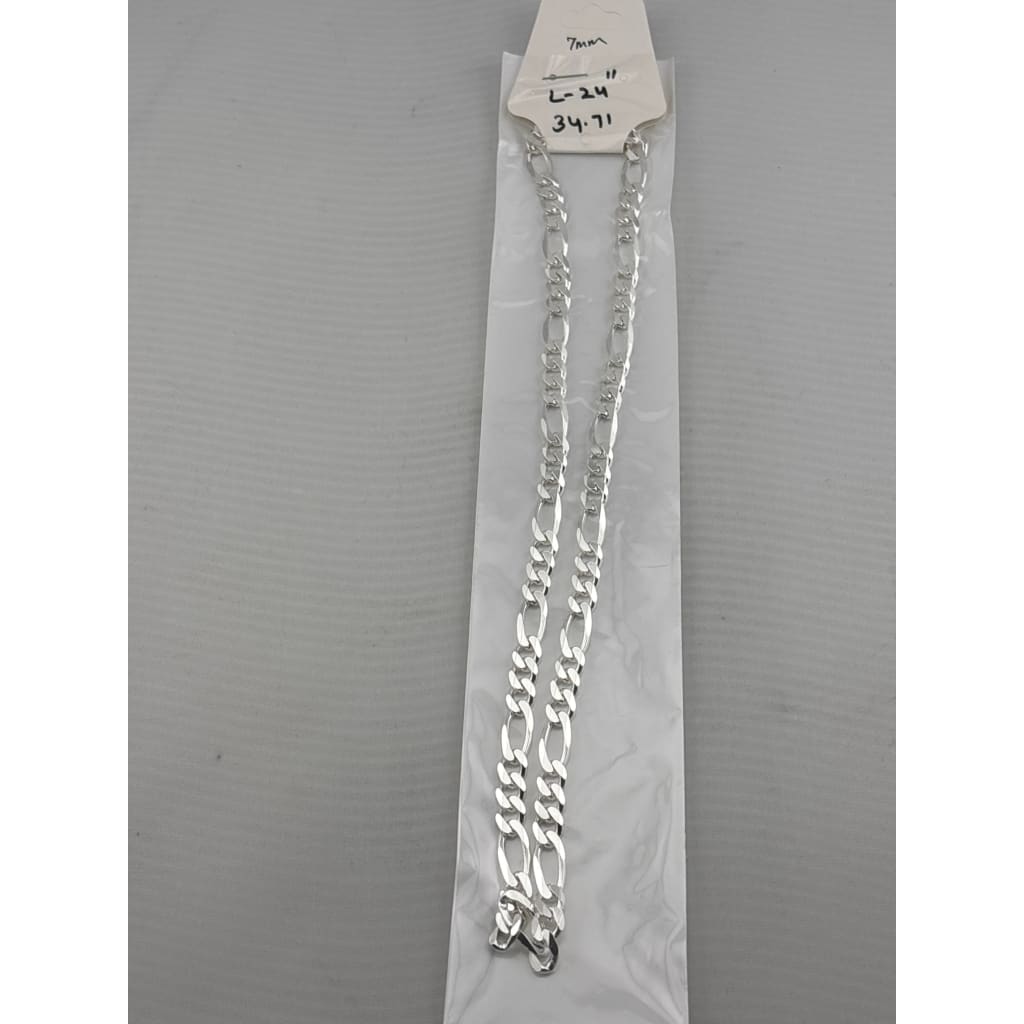 Figaro Silver Chain in 925 Sterling Silver | Italian Link Necklace