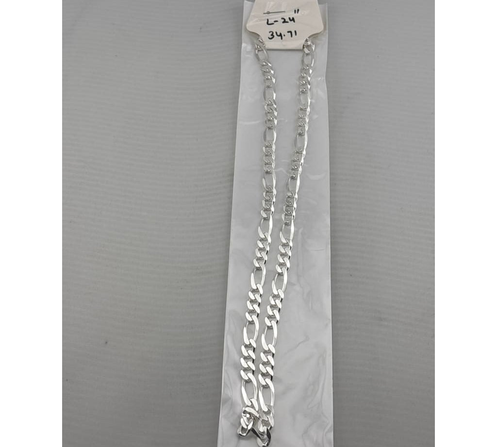 Figaro Silver Chain in 925 Sterling Silver | Italian Link Necklace