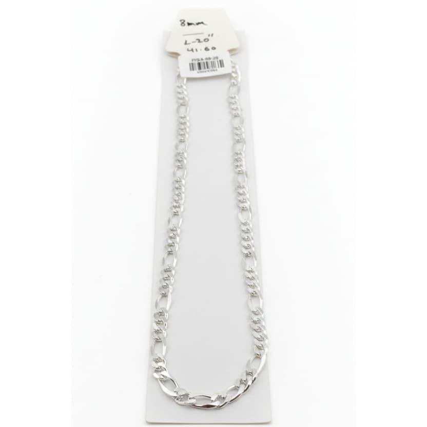 Figaro Silver Chain in 925 Sterling Silver | Italian Link Necklace
