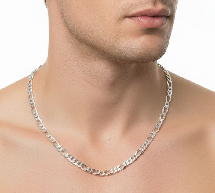 Figaro Silver Chain in 925 Sterling Silver | Classic