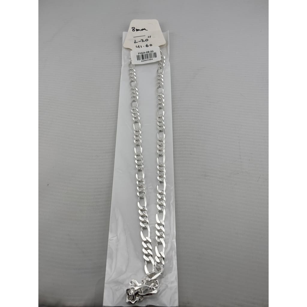 Figaro Silver Chain in 925 Sterling Silver | Italian Link Necklace