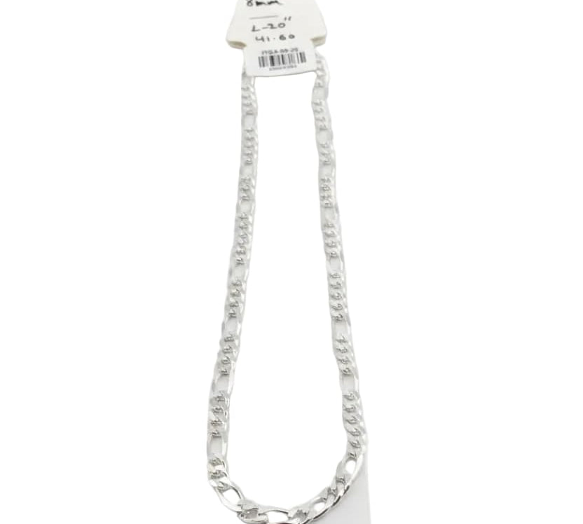 Figaro Silver Chain in 925 Sterling Silver | Classic