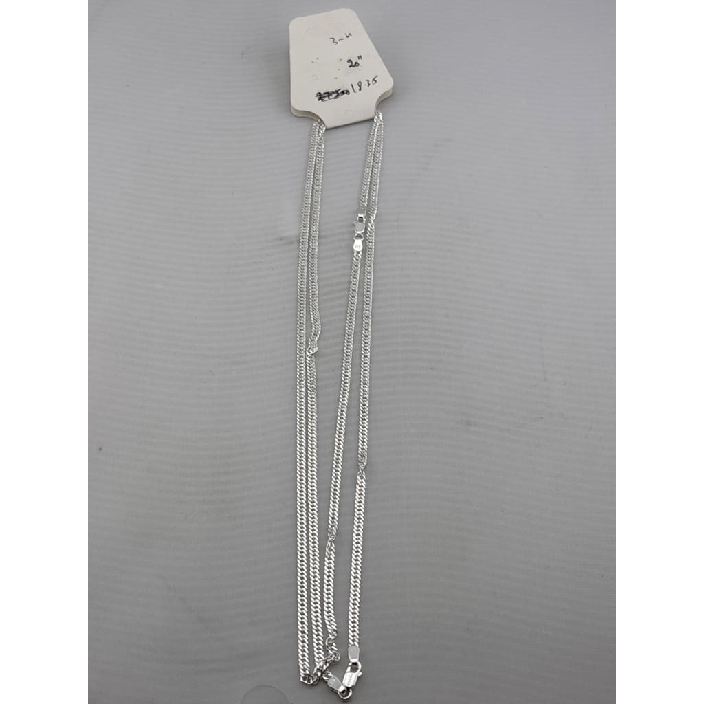Fine Curb Link Silver Chain 925