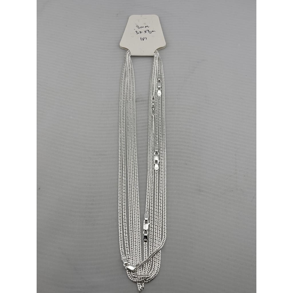 Fine Curb Link Silver Chain 925 | Slim Everyday Sterling