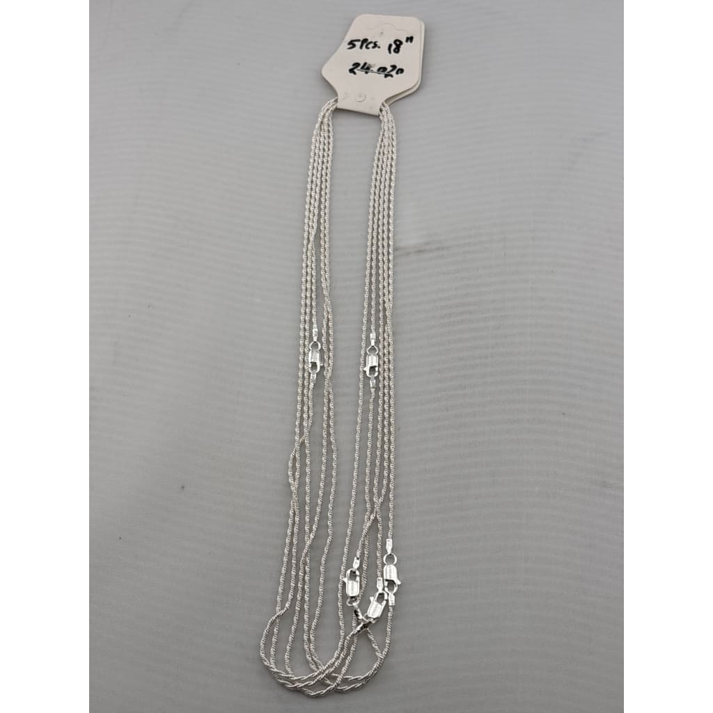 Fine Rope Twist Silver Chain 925