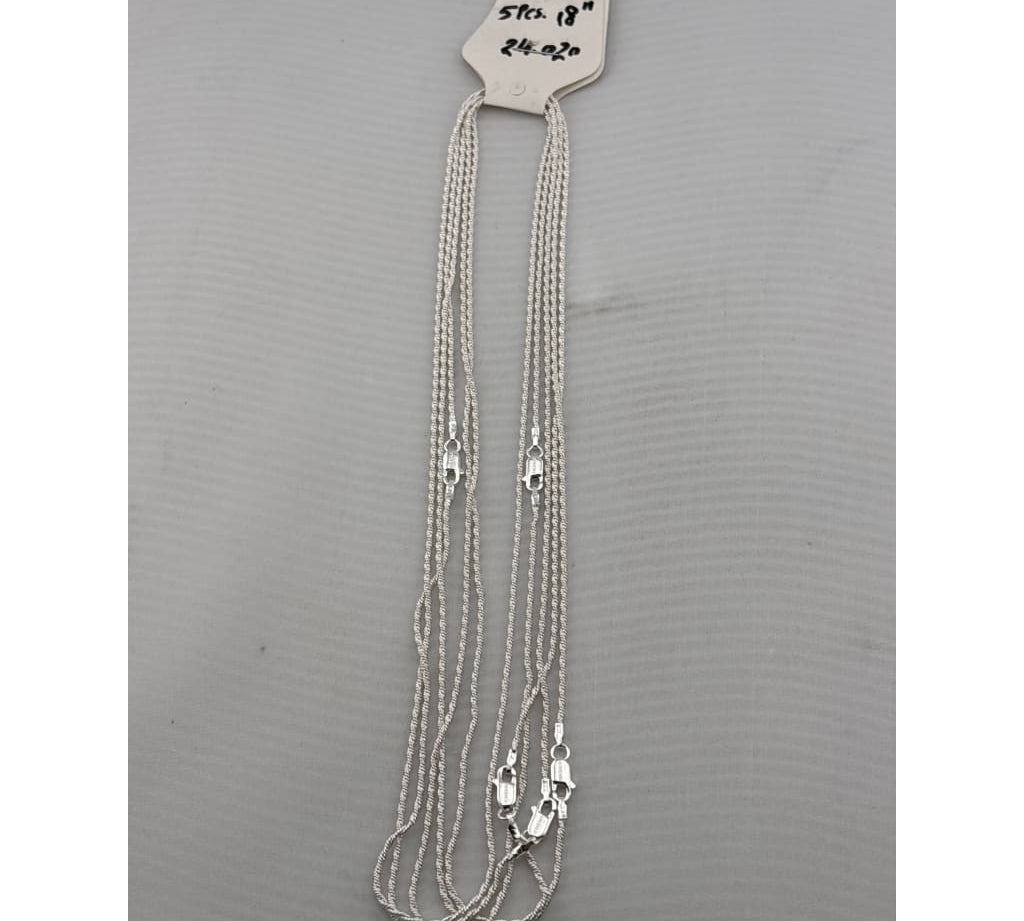Fine Rope Twist Silver Chain 925