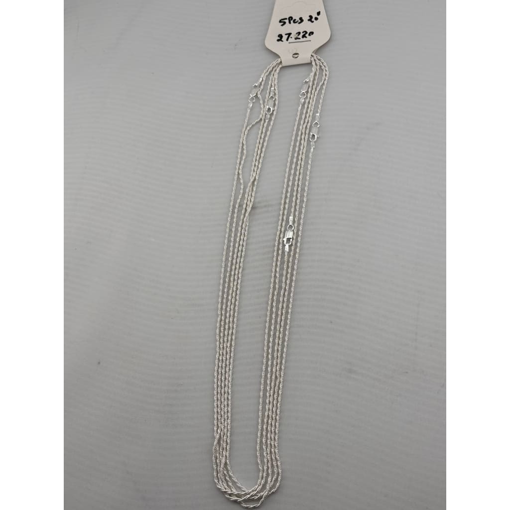 Fine Rope Twist Silver Chain 925 | Lightweight Textured