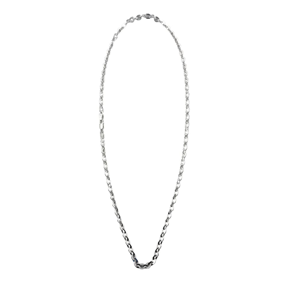 Flat Cable Silver Chain 925 Sterling Silver (20 Inch, 15g)