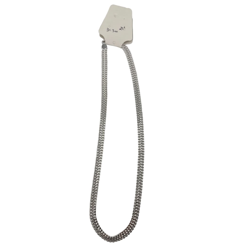 Flat Foxtail Silver Chain 925 Silver (20 Inch, 31.3g)