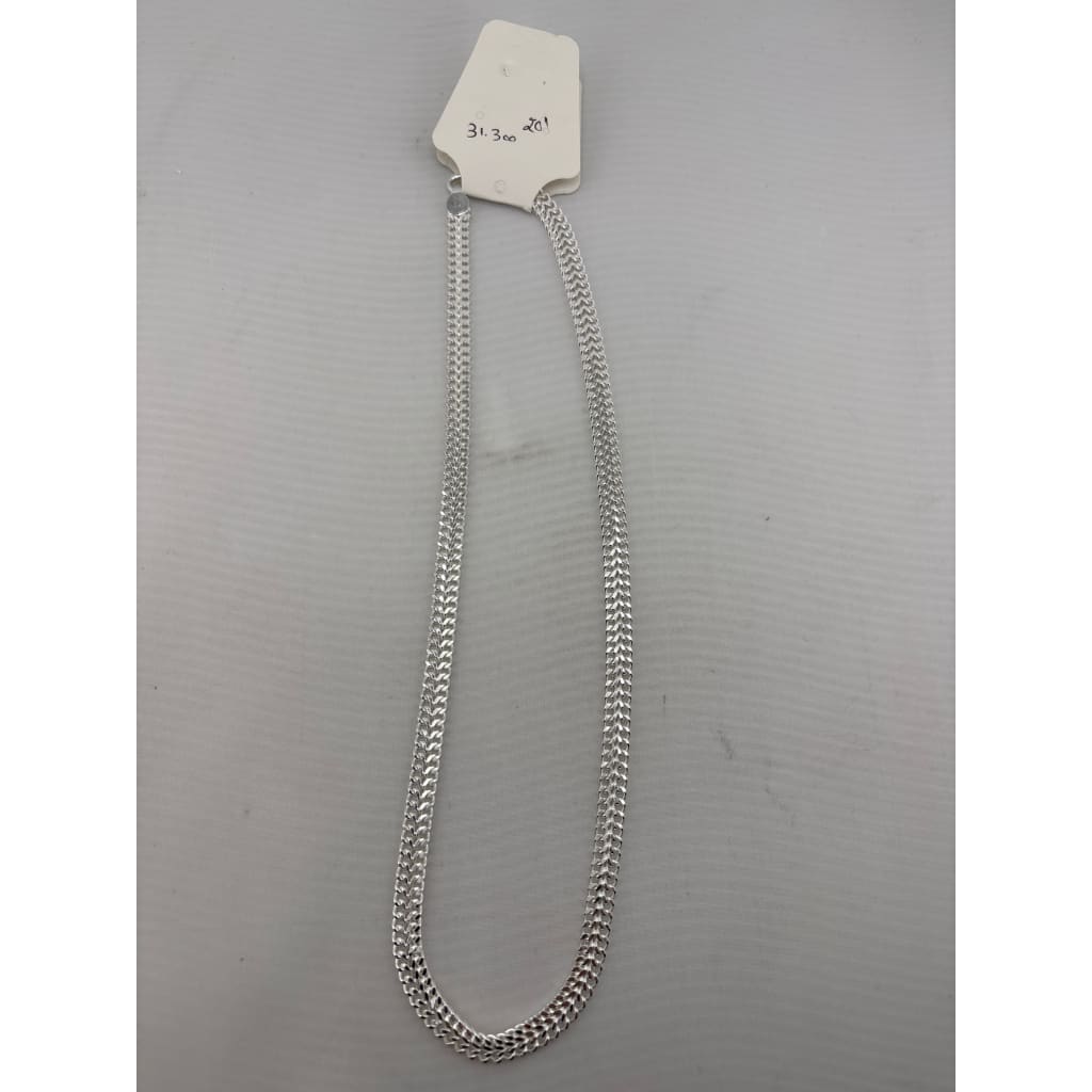 Flat Foxtail Silver Chain 925 Silver (20 Inch, 31.3g) – view 2