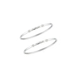 Floral Charm Silver Kada Pair – 925 Sterling Silver
