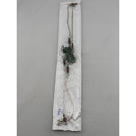 Floral Drop Anklet – 925 Sterling Silver – Green & Pink Stone Design – 26g