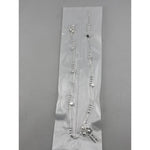 Geometric Bead Chain Anklet – 925 Sterling Silver – Adjustable – 17g