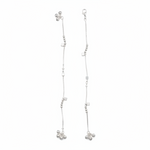Geometric Bead Chain Anklet – 925 Sterling Silver – Adjustable-17g
