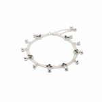 Ghungroo Evil Eye Anklet – 925 Sterling Silver – Dual Chain Charm Design-15g