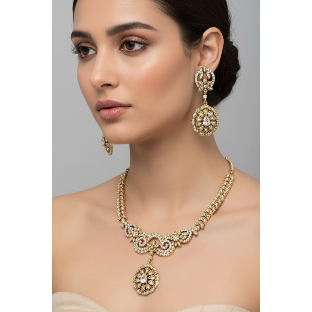 Gold-Plated 925 Sterling Silver Antique Floral Medallion