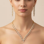 Gold-Plated 925 Sterling Silver Cascading Crystal Vine