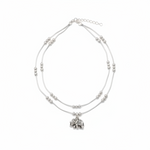 Graduated Bead Cluster Silver Anklet – 99.9% Pure Silver – Weight:22g