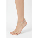 Heart Charm Silver Anklet – 99.9% Pure Silver – Weight:20g