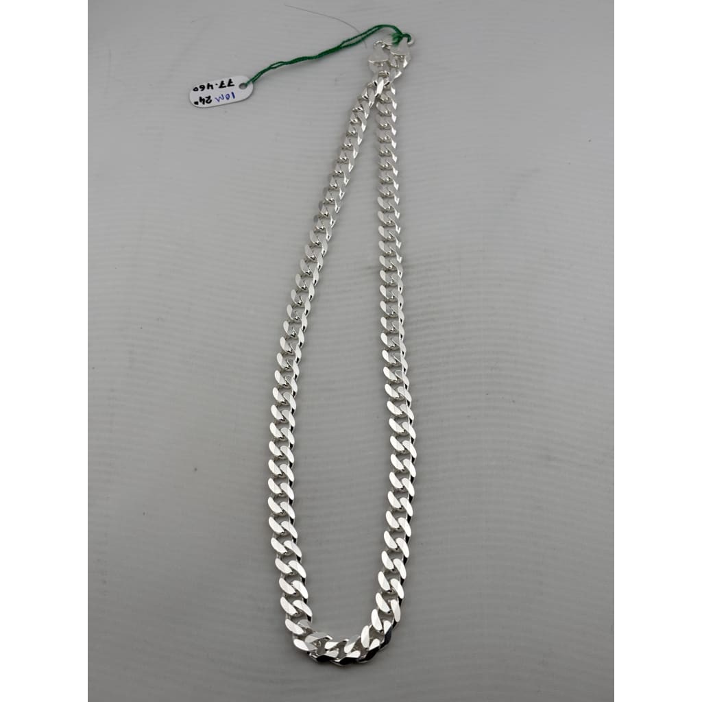 Heavy Curb Link Silver Chain in 925 Sterling Silver | Thick Chain Necklace
