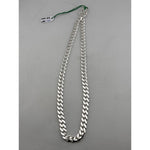 Heavy Curb Link Silver Chain in 925 Sterling Silver | Thick Chain Necklace