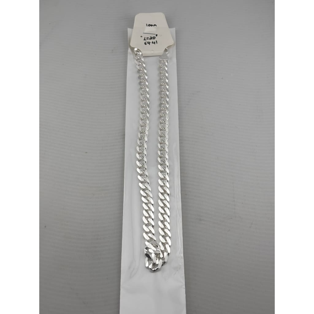 Heavy Curb Link Silver Chain in 925 Sterling Silver | Thick Chain Necklace