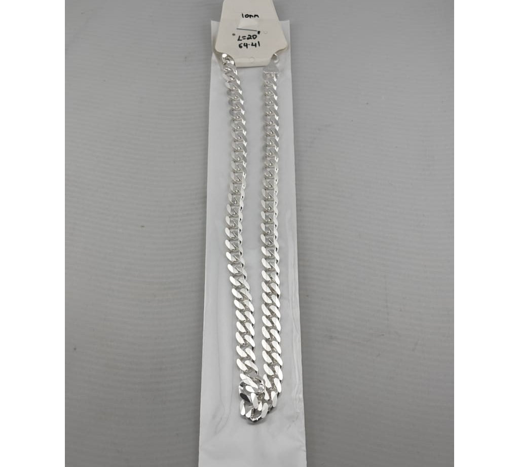 Heavy Curb Link Silver Chain in 925 Sterling Silver | Thick Chain Necklace