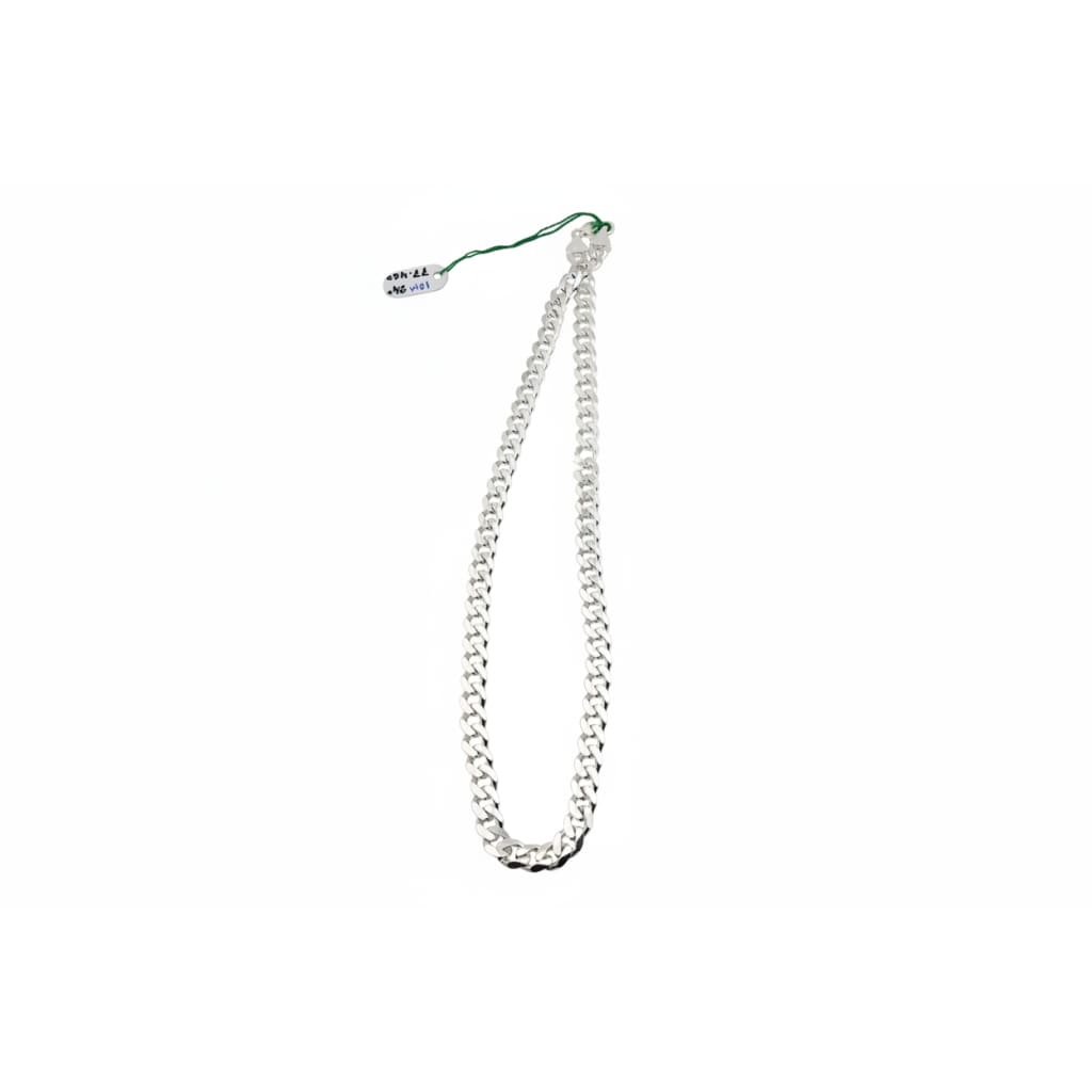Heavy Curb Link Silver Chain in 925 Sterling Silver | Thick Chain Necklace