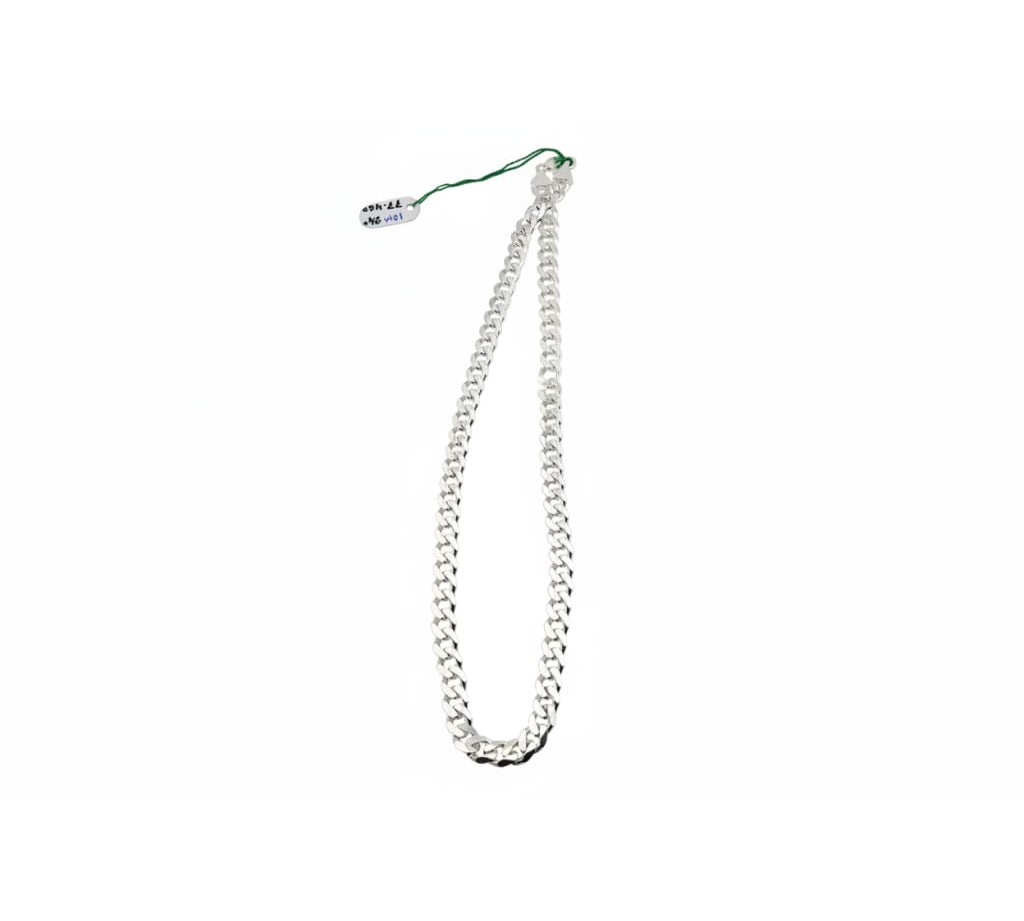 Heavy Curb Link Silver Chain in 925 Sterling Silver | Thick Chain Necklace