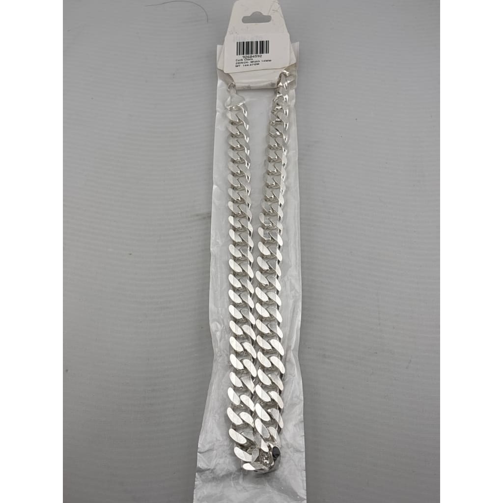 Heavy Curb Link Silver Chain in 925 Sterling Silver | Thick