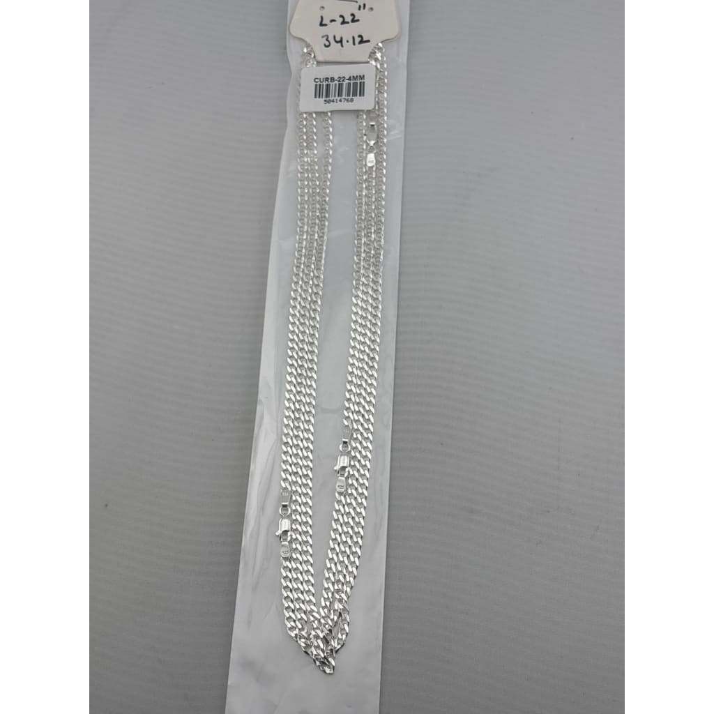 Heavy Curb Link Silver Chain in 925 Sterling Silver | Thick Chain Necklace