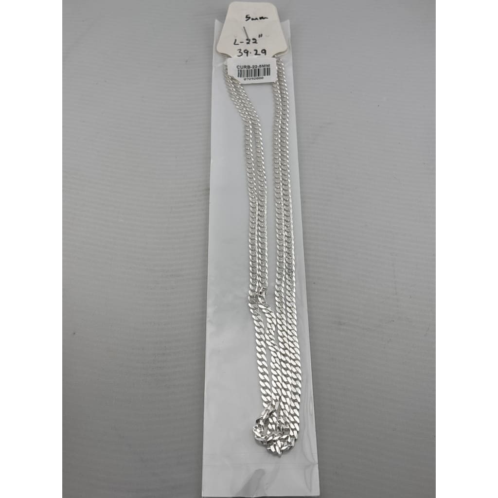 Heavy Curb Link Silver Chain in 925 Sterling Silver | Thick Chain Necklace