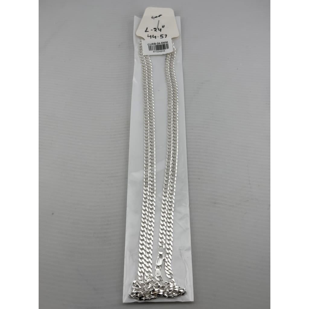 Heavy Curb Link Silver Chain in 925 Sterling Silver | Thick