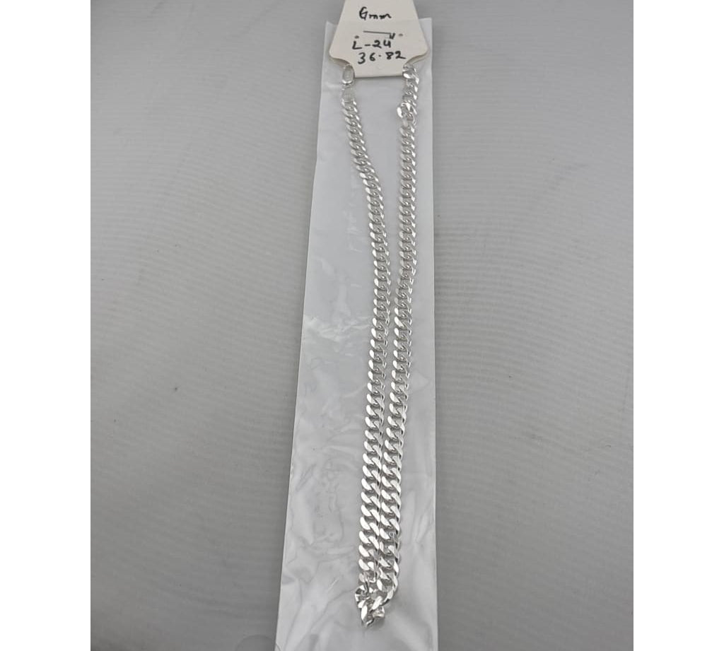 Heavy Curb Link Silver Chain in 925 Sterling Silver | Thick Chain Necklace