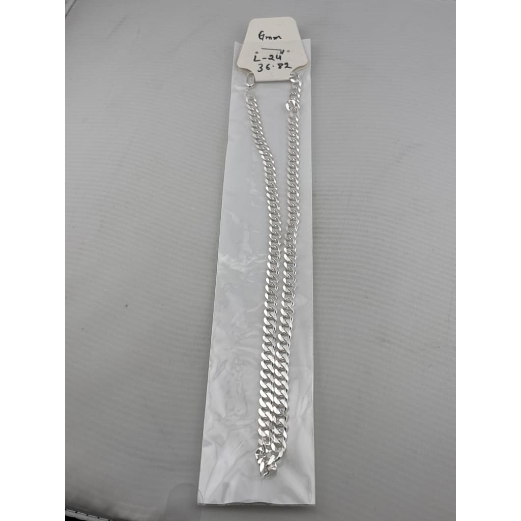 Heavy Curb Link Silver Chain in 925 Sterling Silver | Thick Chain Necklace