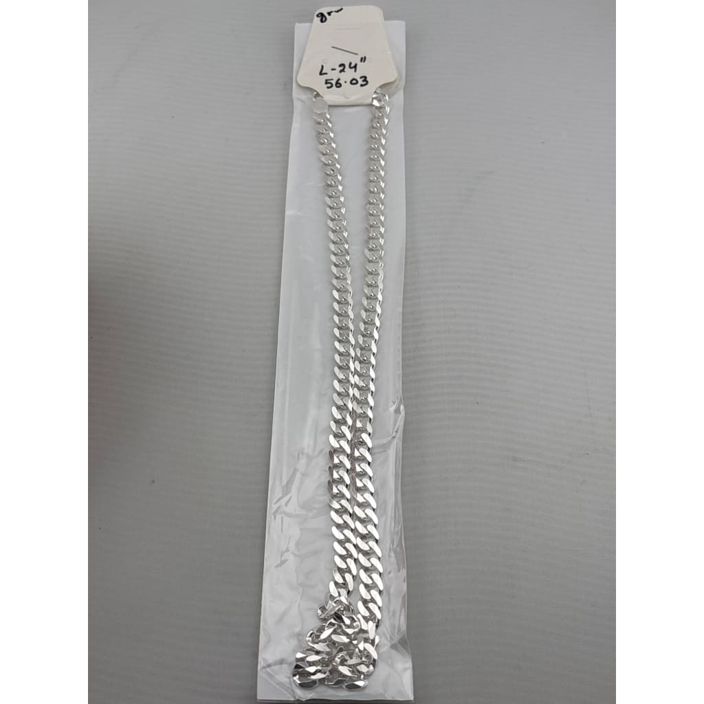 Heavy Curb Link Silver Chain in 925 Sterling Silver | Thick Chain Necklace