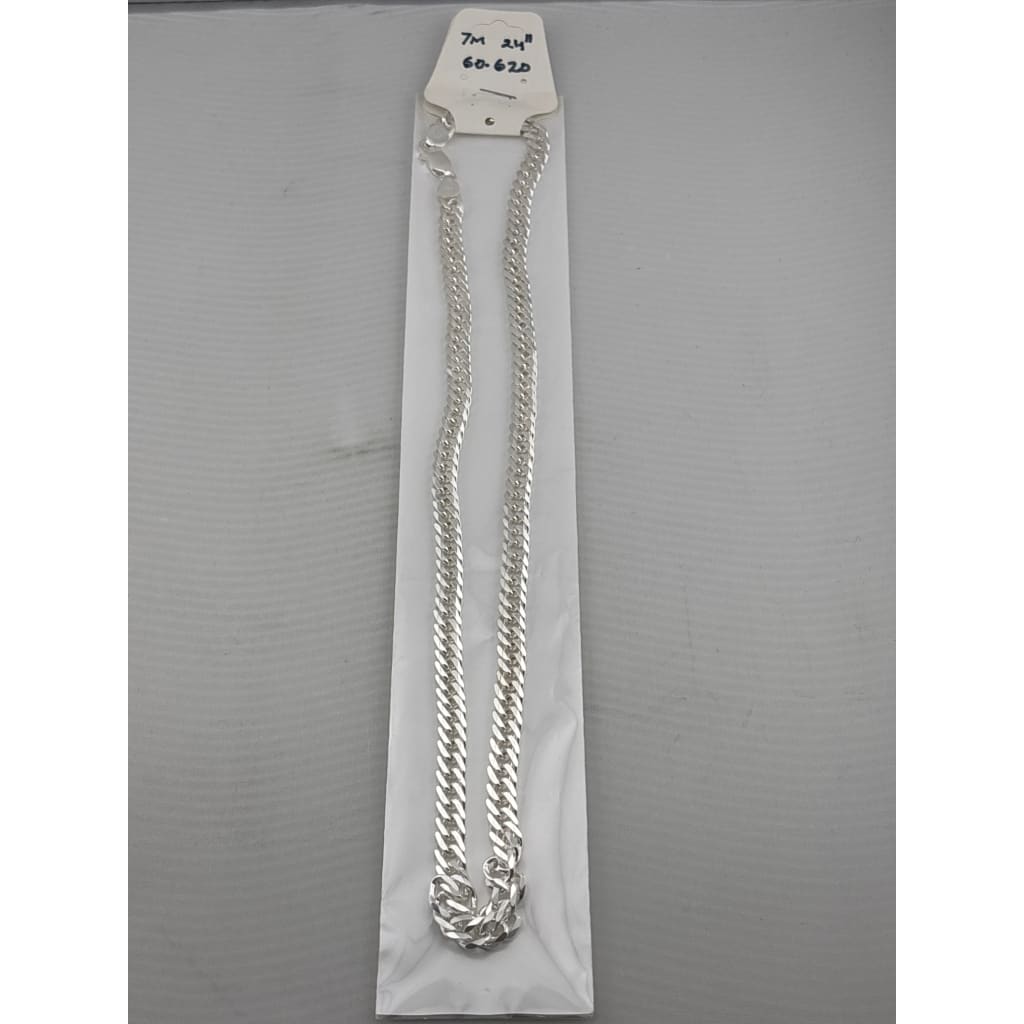 Heavy Curb Link Silver Chain in 925 Sterling Silver | Thick