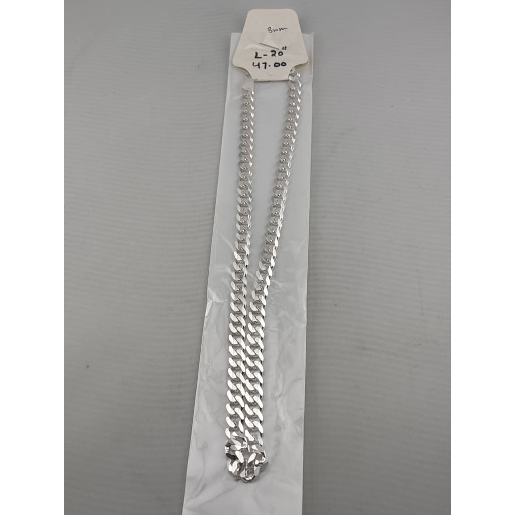 Heavy Curb Link Silver Chain in 925 Sterling Silver | Thick Chain Necklace
