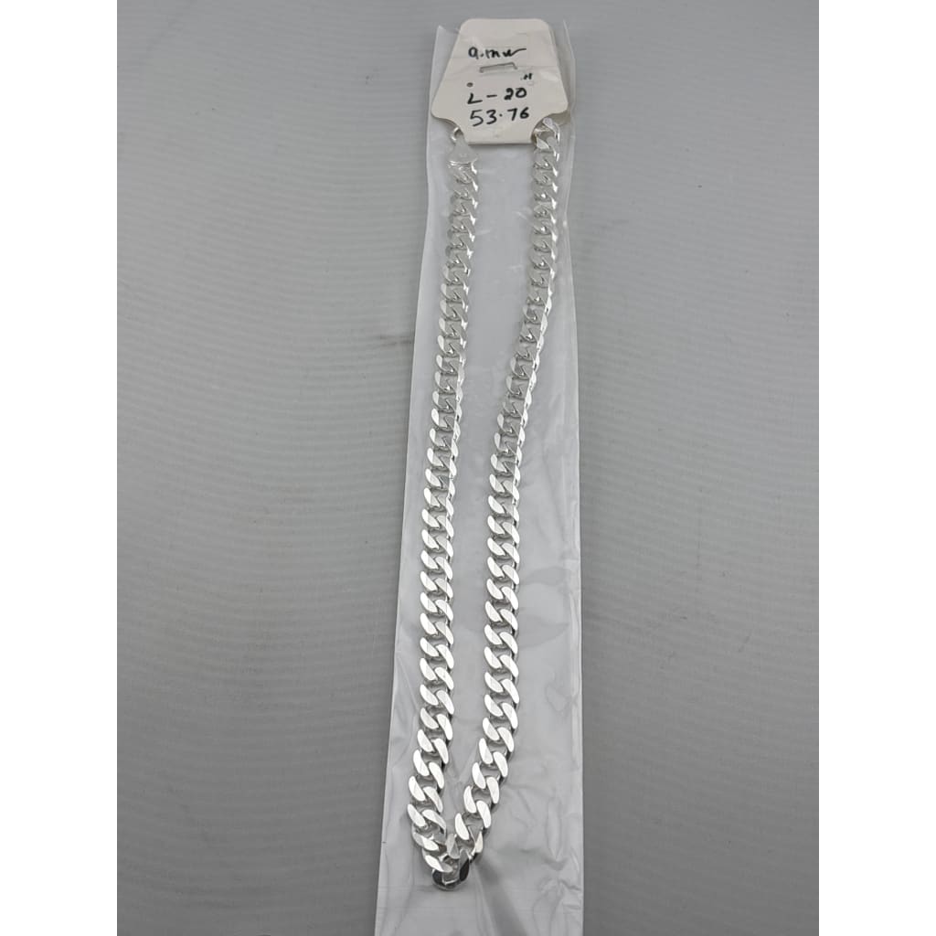 Heavy Curb Link Silver Chain in 925 Sterling Silver | Thick Chain Necklace