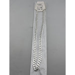 Heavy Curb Link Silver Chain in 925 Sterling Silver | Thick Chain Necklace