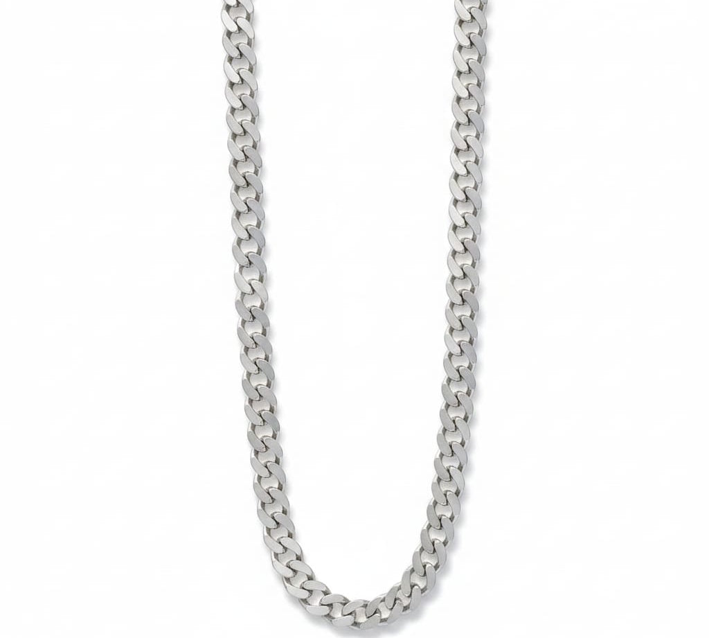 Heavy Curb Link Silver Chain in 925 Sterling Silver | Thick