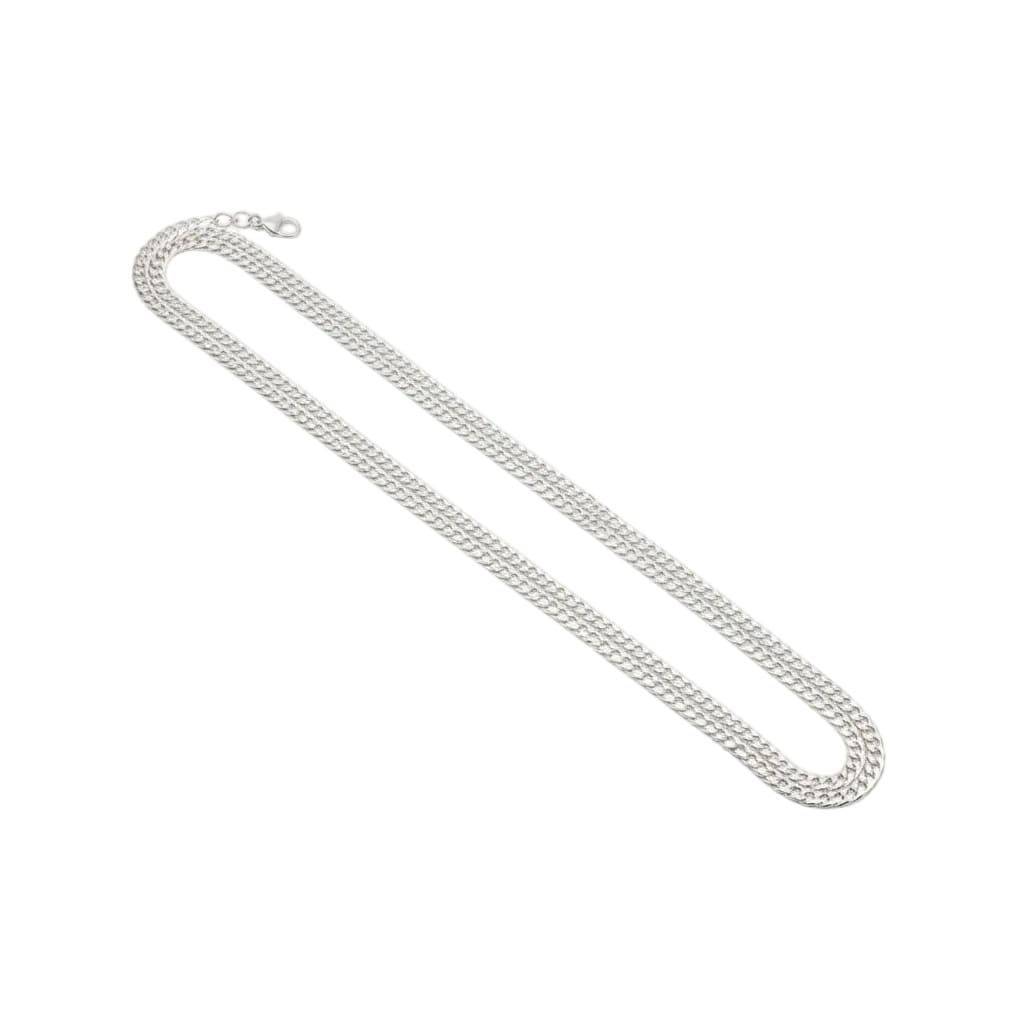 Japanese Curb Silver Chain in 925 Sterling Silver | Sleek