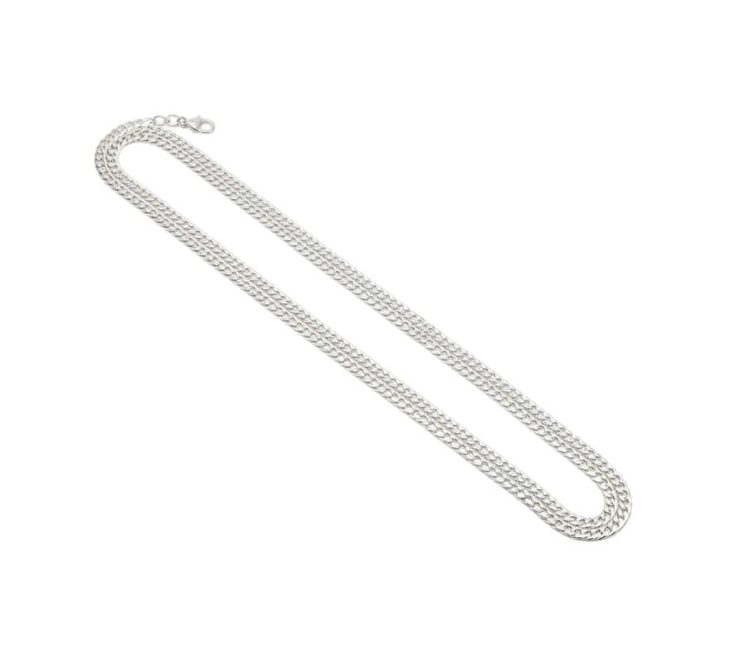 Japanese Curb Silver Chain in 925 Sterling Silver | Sleek