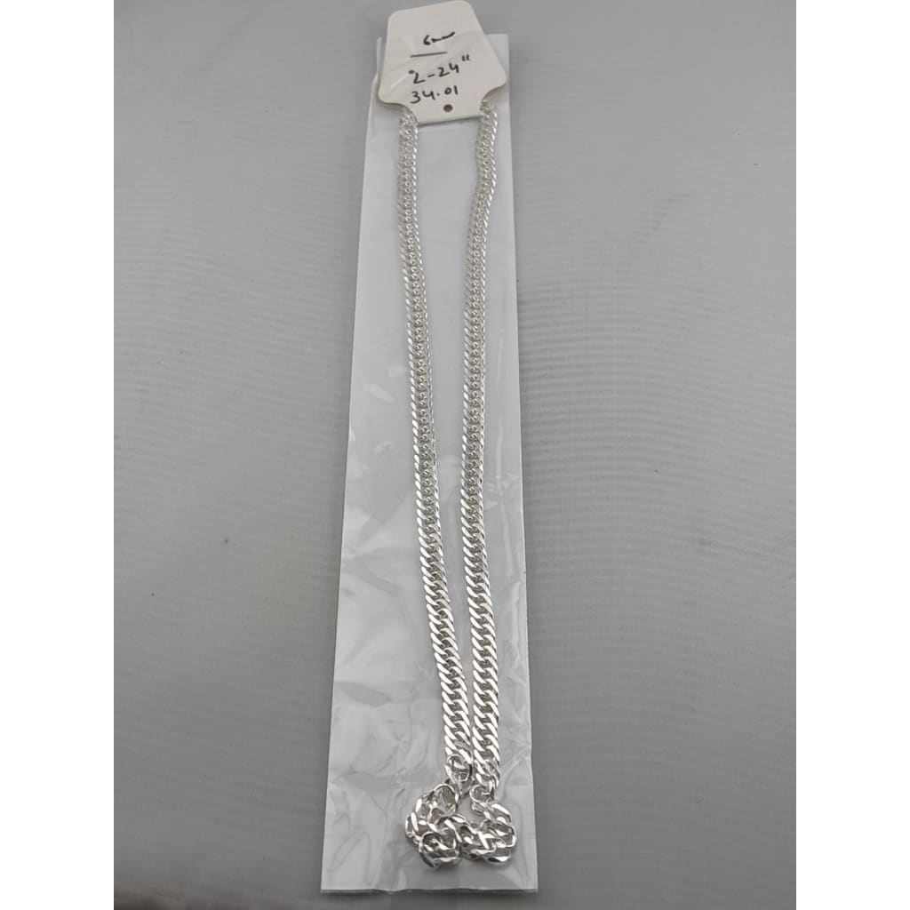 Japanese Curb Silver Chain in 925 Sterling Silver | Sleek